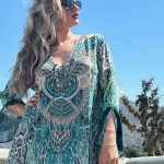 Silk Long Kaftan Dress Ruby